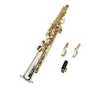 Instrument saxophone Professional Soprano Saxophone B Flat Hand Carved Craft Instrument Sax Soprano(Leather bag)