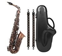 Instrument saxophone Red Antique Alto Saxophone E-flat Alto Saxophone Eb Saxophone Brass Material With Bracket Trimmer Accessory(Sax)