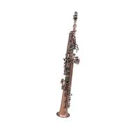 Instrument saxophone Red Antique Soprano Saxophone Straight Tube B Flat Vintage Red Copper Abalone Shell Examination Wind Instrument