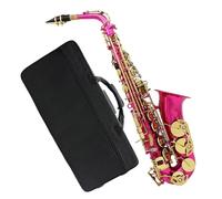 Instrument saxophone Rose Red Alto Saxophone E-flat Alto Saxophone Eb Saxophone Brass Material With Strap Bracket Trimmer Accessories(Saxophone)