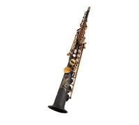 Instrument saxophone Saxophone Black nickel scrub Straight B flat Sax Musical with Hard boxs(Canvas bag)