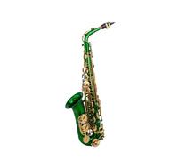 Instrument saxophone Saxophone E Flat Alto Saxophone Super Playing Musical Instruments Mouthpiece Antique Coppe(Green)