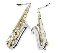 Instrument saxophone Saxophone set Tenor Saxophone Bb Brass Body Engraved White Shell Keys Silver Gold Keys Saxophone