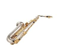 Instrument saxophone Saxophone With Mouthpiece Alto Eb Tune Brass Musical Instrument Nickel Plated(Canvas bag)