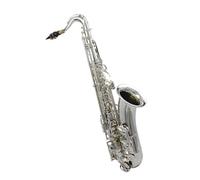 Instrument saxophone Silver Tenor Saxophone B Flat Saxophone Beginner With Updated Portable Case Reed Gloves Neck Strap Stand(Sax set)