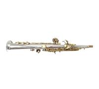 Instrument saxophone Soprano Bb Flat Saxophone Woodwind Instrument Natural Shell Key Carve Pattern SILVERING
