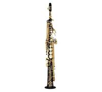 Instrument saxophone Soprano Saxophone B-Flat Straight Gold Lacquered Body Musical Instrument Professional With Case Accessories(Black)