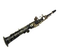 Instrument saxophone Soprano Saxophone Black Paint Straight B Flat Sax Musical With Hard Boxs