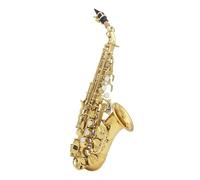 Instrument saxophone Soprano Saxophone Brass Golden Carve Pattern Sax Pearl White Shell Buttons Mouthpiece Reeds Neck Wind Instrument Accessories(Gold Silver)