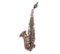 Instrument saxophone Soprano Saxophone Brass Golden Carve Pattern Sax Pearl White Shell Buttons Mouthpiece Reeds Neck Wind Instrument Accessories(Red Antique)