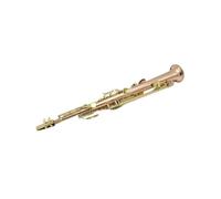 Instrument saxophone Soprano Saxophone E-Flat Straight Gold Lacquered Body Musical Instrument Professional With Case Accessories(Phosphor copper)