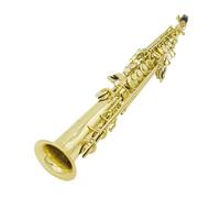 Instrument saxophone Soprano Saxophone Straight Tube B-flat Carved White Shell Brass Body Professional Performance Set(Gold)