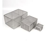 Instrument Sterilization Baskets, 304 Stainless Steel Mesh with Lid, Surgical Tray for Ophthalmic and ENT Cleaning and Washing, 8x12 Inch Size
