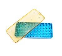 Instrument Sterilization Box, Sterilization Tray Case with Silicone Mat, Cleaning Washing Basket,for Ent Orthopedic Surgical Instrument,A, WWFKWEMK, a