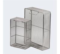 Instrument Tray with Retractable Handle, Medical 304 Stainless Steel Disinfection Basket Mesh Perforated Baskets,for Surgical Medical Dental Instruments, WWFKWEMK, a, 40 * 60 * 15cm