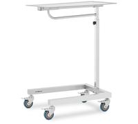 Instrument Trolley 4 Wheels 60 x 40 cm Height Adjustable Stainless Steel / Rubber - Practice Furnishings by Steinberg Systems
