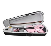 Instrument Violin 4/4 Violin Solid Wood Black Pink Acoustic Violin For Beginner (Color : Pink)