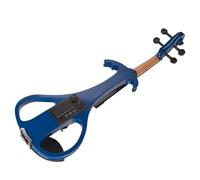 Instrument Violin Electric Violin 4/4 Wood Violin Carrying Case Audio Cable Bow Violinist Strings KIT For Beginner Student Learner (Color : Blue)