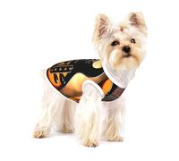 Instrumental Guitar Full Print Cotton Pet Vest L Dog Cat Clothes Soft Elastic Breathable Pullover Pet