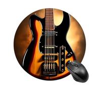 Instrumental Guitar Mouse Pad with Non-Slip Rubber Base,Small Round Mousepad 7.8" Diameter,Mouse Mat for Computers, Laptop, Gaming, Office & Home