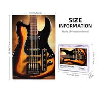 Instrumental Guitar Puzzles 500 Pieces Personalized Jigsaw Puzzles Photos Puzzle for Adults Challenging Picture Puzzle with Storage Bag Jigsaw for Men Women Home Decor (19.7" x 29.5")