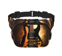 Instrumental Guitar Square Double Layer Waist Bag Belt - Unisex Everywhere Fanny Pack Purse for Running, Travel, Hiking, Fitness, Black, One Size
