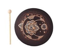 Instrumental Shaman Alchemy Moon Drum, Shaman Drum,10 Inch Tree Of Life Decoration Design Hand Drum With Drum Stick, Sound Healer Shaman Drum For Spiritual Music,Reflection And Meditation (Black)