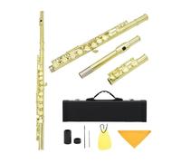 Instrumento de flauta 16hole Closed Hole Flute In C Key White Copper(13)