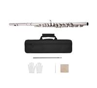Instrumento de flauta Flute Nickel Plated 16 Hole C Key White Copper Woodwind Instrument