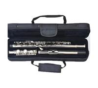 Instrumento de flauta Open Hole C Key Flute Instrument White Copper Nickel Plated(16 Closed Nickel)