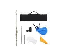 Instrumento de flauta White 16 Hole Flute Professional C Key Plated Concert(3)