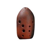 Instrumento Ocarina Adulto 10 Holes Pottery Xun F Tone G Tone Ocarina Flute Kiln Change Dual-chamber Beginner Xun Flute Ocarina(F Left Hand)