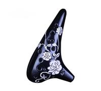 Instrumento Ocarina Adulto 12 Hole Alto C Tone Relief Sculpture Ceramics Ocarinas Musical Instruments(B)