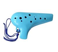 Instrumento Ocarina Adulto 12-hole Beginner Ocarina Alto AC Tune/treble SC Tune 12-hole Resin Flat-mouth Ocarina(AC-Blue)