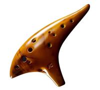Instrumento Ocarina Adulto 12 Hole Ceramic Ocarinas Stable Intonation Alto C Tone Professional Ocarina With Protective Bag(Yellow)