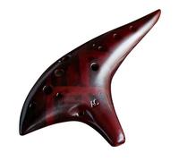 Instrumento Ocarina Adulto 12 Hole Ceramic Ocarinas With Protective Bag Alto C Tone Professional Ocarina Instrument For Music Lover Beginner(Brown)