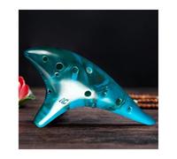 Instrumento Ocarina Adulto 12 Hole Ceramic Ocarinas With Protective Bag Alto C Tone Professional Ocarina Instrument For Music Lover Beginner(Blue)
