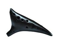 Instrumento Ocarina Adulto 12 Hole Chinese Style C/ac Key Ocarina Beginner Practicing Professional Ocarina Musical Instrument(Black)