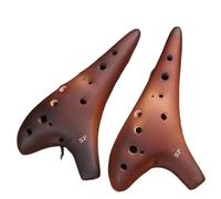 Instrumento Ocarina Adulto 12 Hole High Pitch F Key Fumigation Burning Fired Ocarina Stage Performance Professional Instrument Retro Ocarina