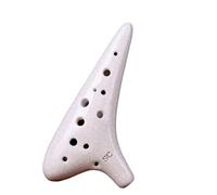 Instrumento Ocarina Adulto 12-hole High-pitched C Ocarina Performance-level 12-hole SC Ocarina Beginner Professional Ocarina(White)
