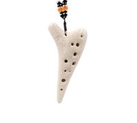 Instrumento Ocarina Adulto 12-hole High-pitched C-tuned Ocarina SC Twelve-hole Sc Ceramic Adult Easy To Carry(White)