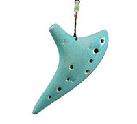 Instrumento Ocarina Adulto 12-hole Middle Note C Key AC Professional Ceramic Production For Beginners 12-hole Beautiful Musical Instrument(Blue)