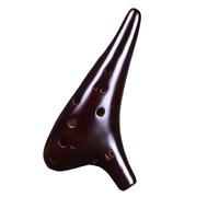 Instrumento Ocarina Adulto 12-hole Ocarina Middle C Key AC Ceramic Beginner Playing Ocarina 12 Holes(Smoked)