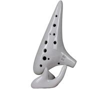 Instrumento Ocarina Adulto 12 Hole Ocarina SF Tune Ceramic Ocarinainstrument(White)