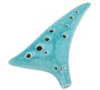 Instrumento Ocarina Adulto 12 Holes Alto ToneC Blue Ice Cracks Ceramic Beginners With Song Book Neck Cord Carry