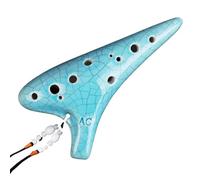 Instrumento Ocarina Adulto 12 Holes Ocarina Alto Tone C Ocarinas Instruments Ocarina Of Time Musical Instrumentation Accessories(Green Crack C)