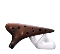 Instrumento Ocarina Adulto 12 Holes Professional Ocarina Porcelain Advanced Smoked Purple Clay Ceramics Ocarina Flute Alto AC Treble SC SG SF(SG)