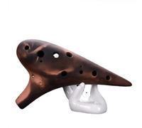 Instrumento Ocarina Adulto 12 Holes Professional Ocarina Porcelain Advanced Smoked Purple Clay Ceramics Ocarina Flute Alto AC Treble SC SG SF(AC)