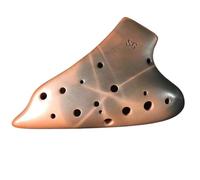 Instrumento Ocarina Adulto 17 Hole Professional Ocarina SG Double Tube Vintage Smoked Ocarinas Treble G Beginner Playing Music Flute