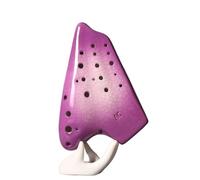 Instrumento Ocarina Adulto 3 Tube Ceramic Ocarina AC Gradient Purple Blue Ocarinas Music Flute Alto C Key Professional Ocarina Music Instrument(Purple)